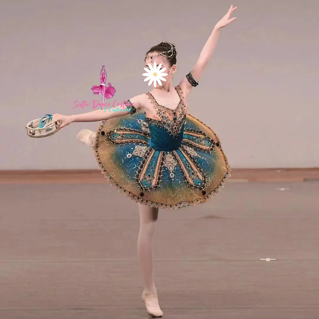 

2024 New High-end tutu Esmirada variations private custom adult children performance competition dress women's costume