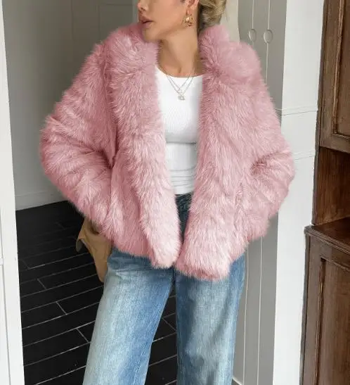 

Универсальная плюшевая куртка с длинными рукавами для отпуска, женская одежда, осень-зима 202, женское модное повседневное термопальто