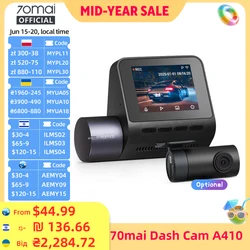 70mai Dash Cam A410 2.5K+1080P Dual-Channel Recording Built-in GPS 24H Parking Surveillance Car DVR 70mai A410