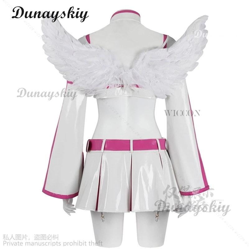 Anime 2.5 Dimensional Seduction Lilysa Amano Liliel Cosplay Costume Wig Skirt Uniform Wings Headwear Halloween Party Women Props