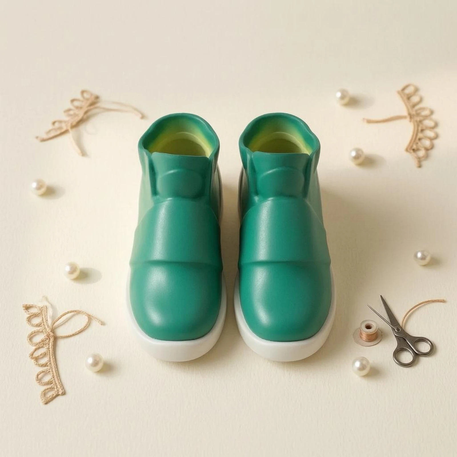 

High-Top Doll Boots Flat Sole Ankle-High Doll Boots Miniature Footwear Wear Resistant Collectible Add-on Realistic Look
