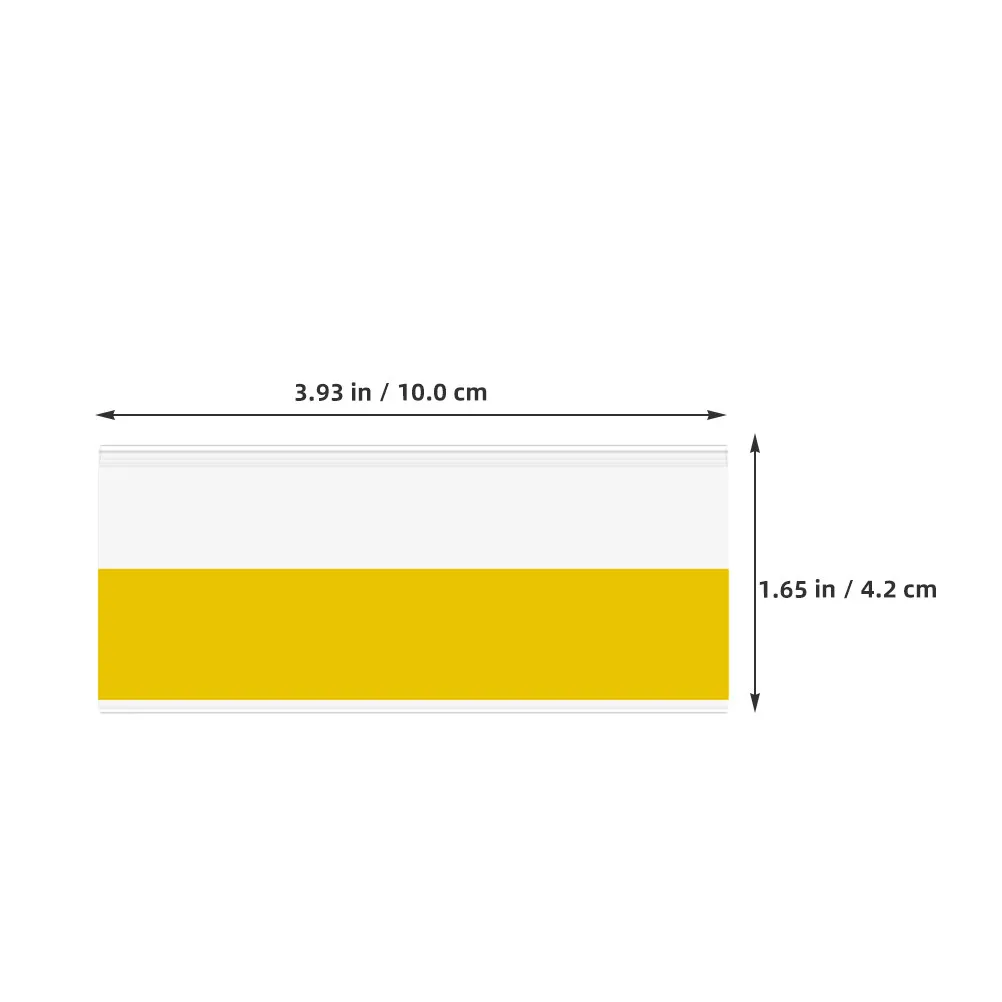 30Pcs Transparent Adhesive Price Tag Strip Flat Space Saving Design for Supermarket Mall Convenience Store Shelf Label Holder