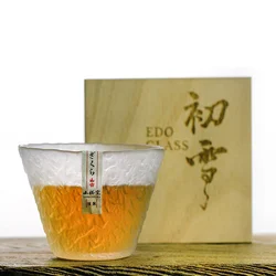 Hazy First Snow Crystal Whiskey Glass Japanese Style Dreamland Hammered Wine Glasses Brandy Snifter Cup Whisky Tumbler Sake Bowl