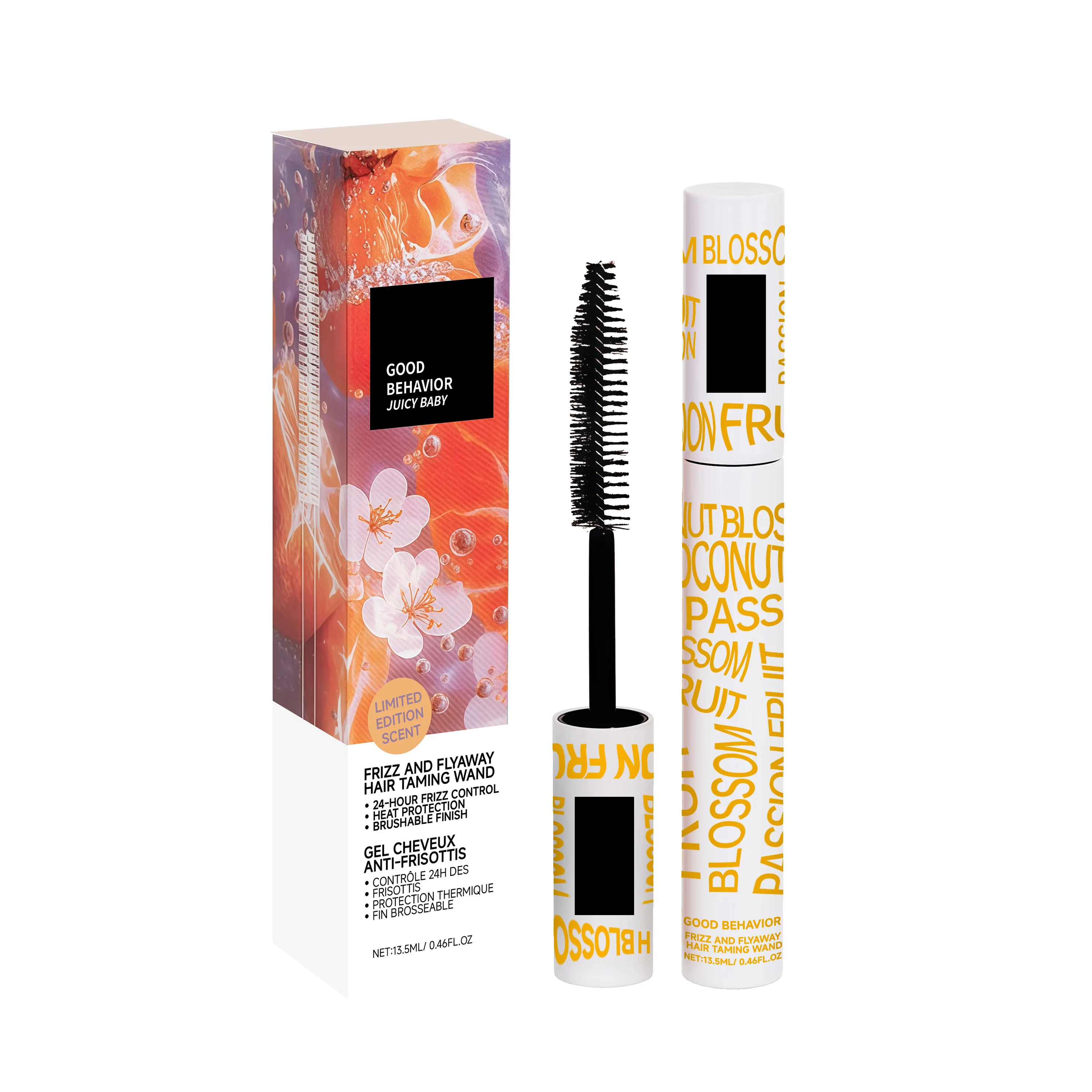Hair Wax Stick Mascara Brush Strong Hold Quickly Smoothing Fixe Hairs Strands Anti-Frizz Flyaway Control Broken Hair Styling Gel