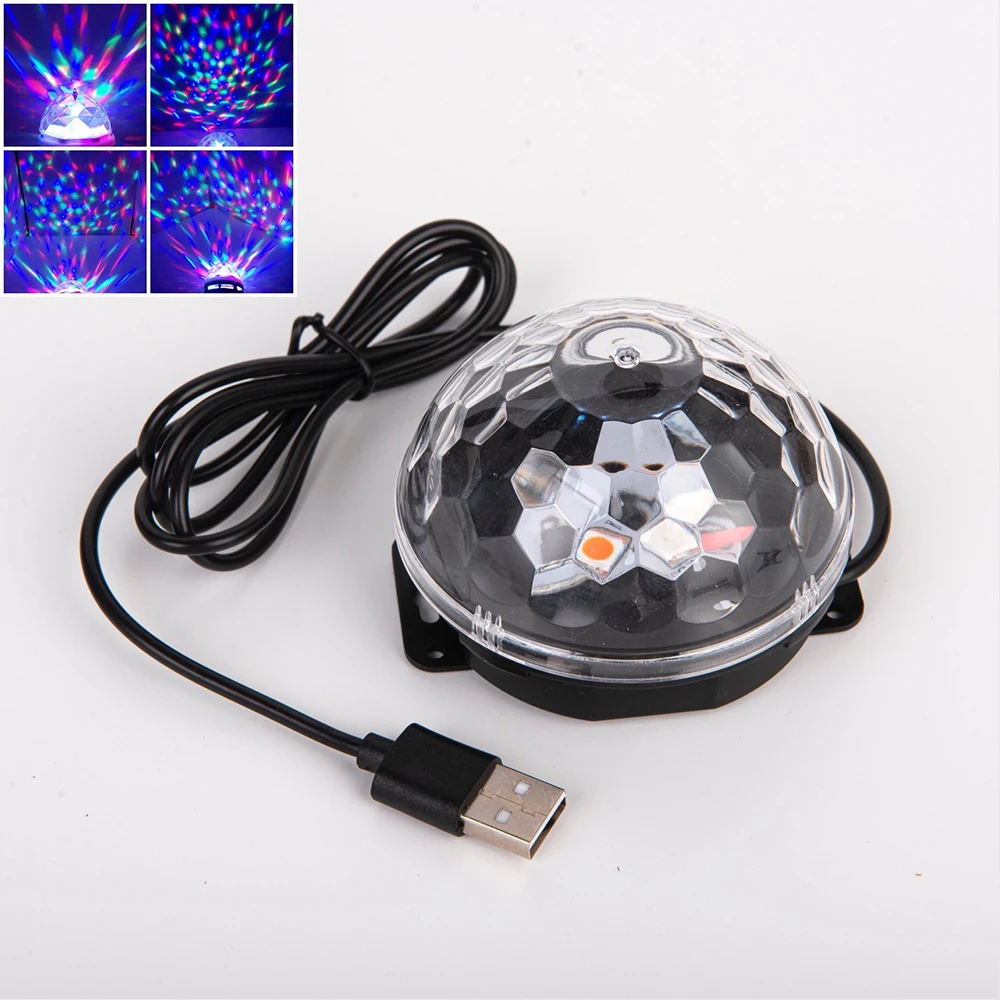 

1pack USB Plug-in Colorful Disco Party Light with Music Control and Multiple Color Modes - Perfect for Indoor DJ, Birthday