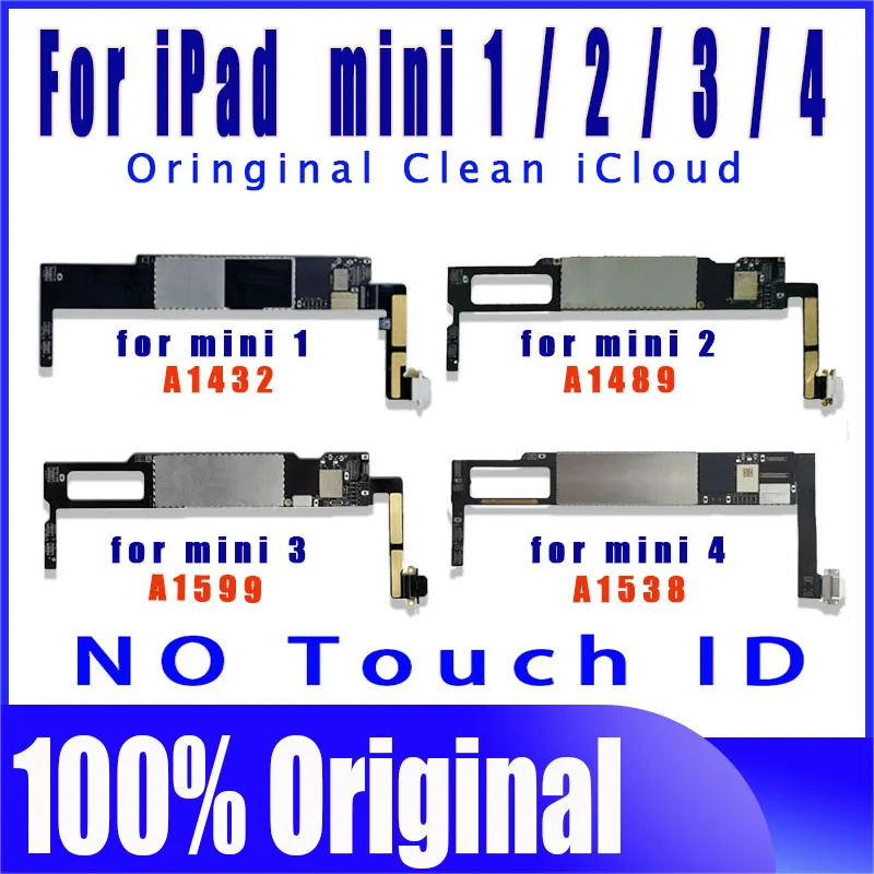 NO iCloud for Ipad 2 3 4 mini 1 2 3 4 Motherboard A1395 A1416 A1458 A1432 A1489 A1599 A1538 original Free iCloud Logic Boards