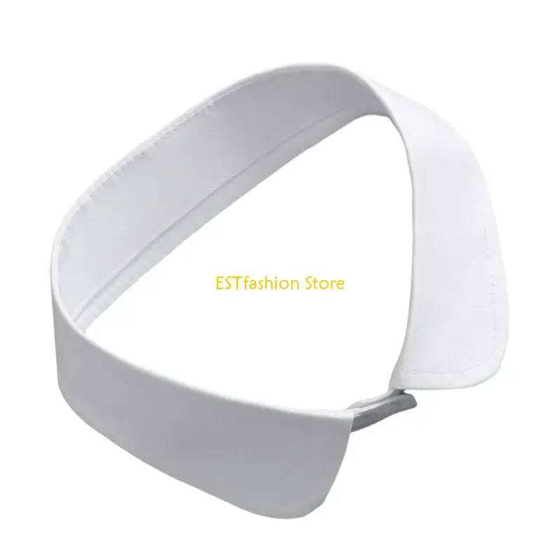 بلوزة Y5GC بياقة صناعية مزخرفة وياقة طية صدر السترة وإكسسوار ملابس بياقة علوية