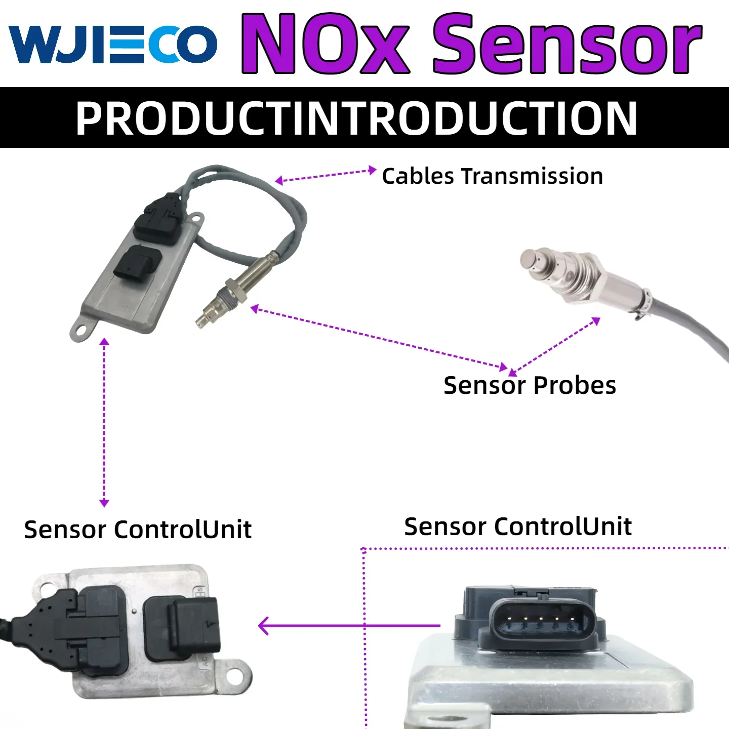 5801754014 5WK96775A 5801627703 5WK9677 مستشعر أكسيد النيتروجين لعادم الديزل يناسب الديزل IVECO STRALISAD190S33 2009-2016 سنة