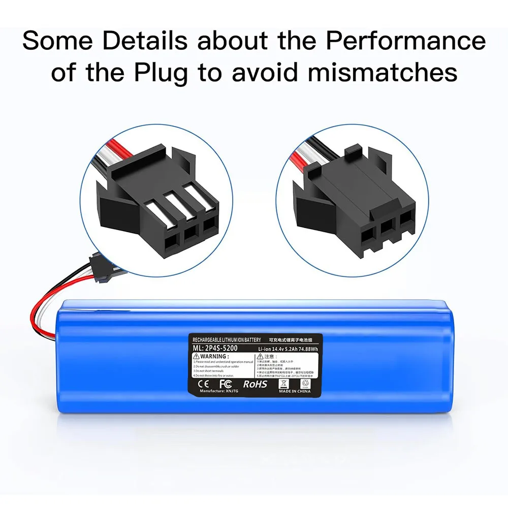 

High Capacity 6500mAh Replacement Battery for Proscenic M7 Pro M8 Pro M7 Max, Fits Viomi S9 UONI V980 Plus Roidmi Eve Plus L900