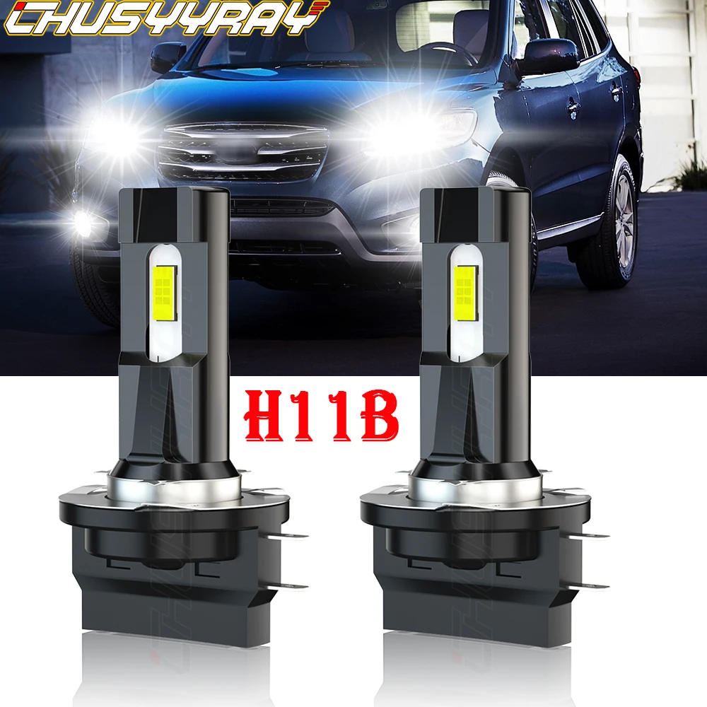 

CHUSYYRAY 2X H11B LED Bulbs Compatible For Hyundai Santa Fe 2009 2010 2011-2016 Headlight Low Beam Kit Fit For H11 H8 H9 luzes