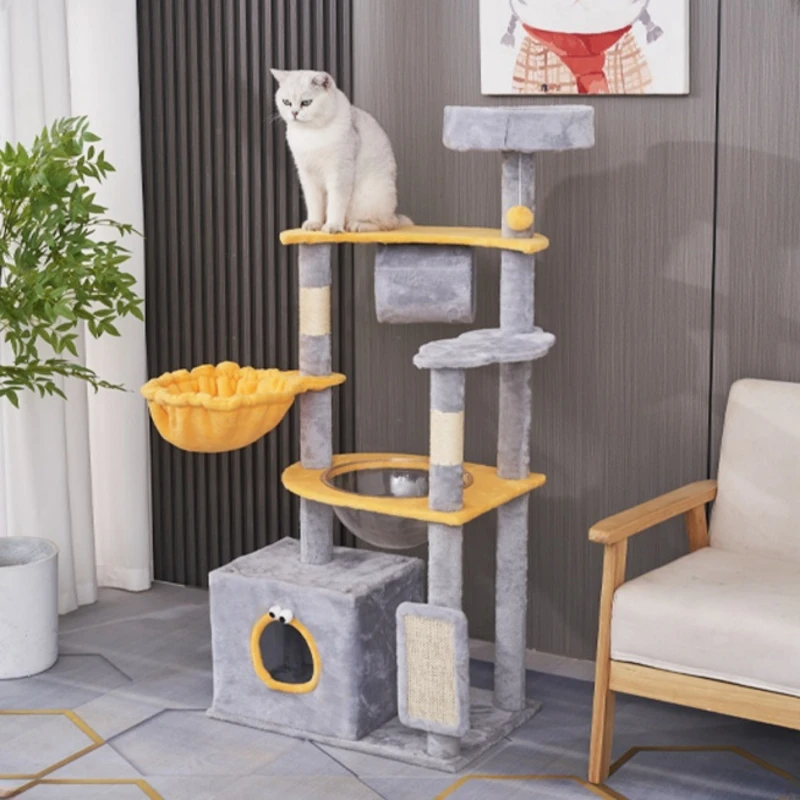 

Pet Cat Toys Multi-layer Cat Tree Tower House With Ladder And Sisal Rope Cat Scratching Posts for Cat Climbing Playing Sleeping