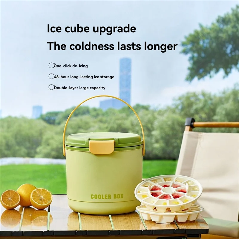 A98E-Built In Ice Bucket Outdoors Portable Ice Storage Bucket Ice Bucket For Parties, Picnics And Camping