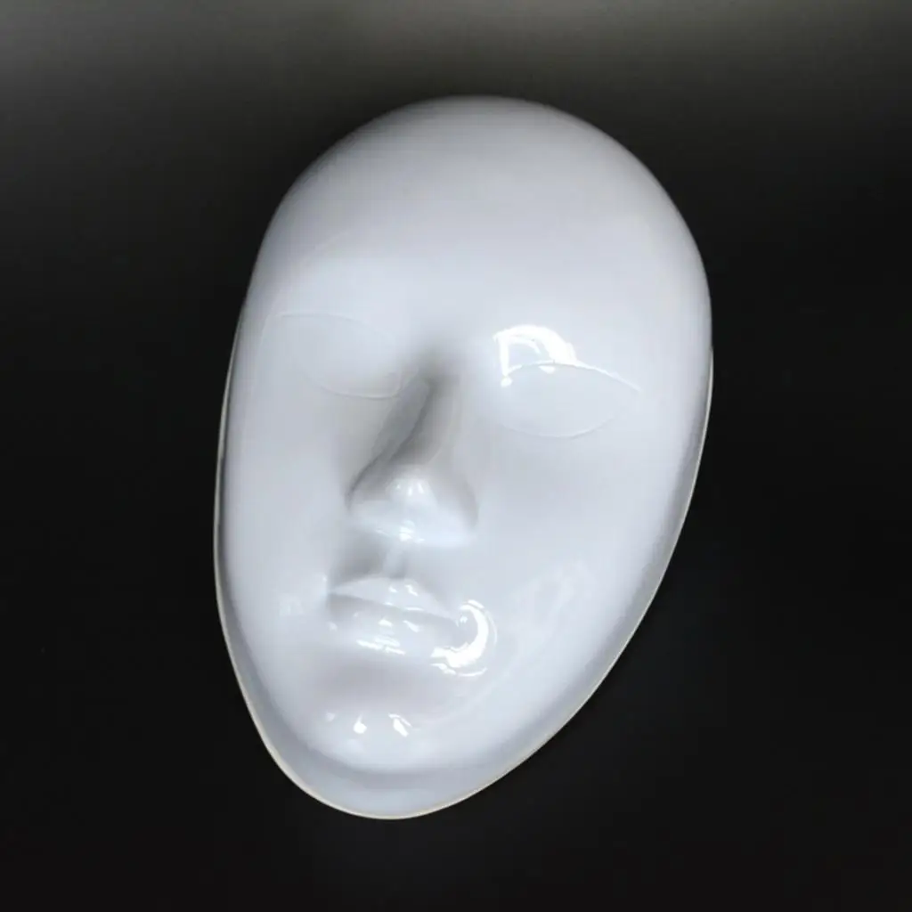 Blank Masks to Decorate Unpainted White Plastic Face Mask DIY Art Cosplay Party Accessory for Adults Creative Use