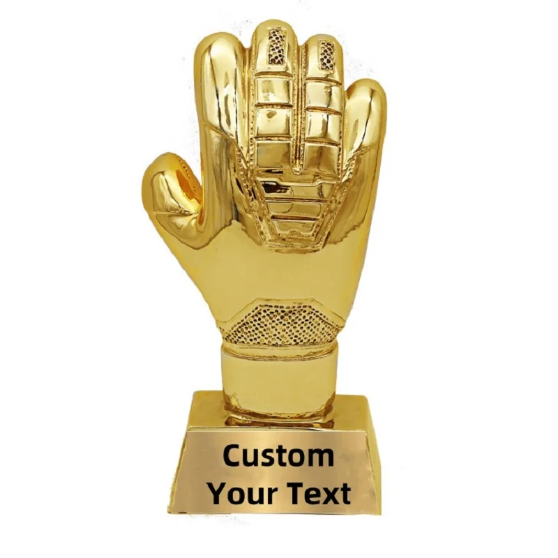 

Personalized Customization Soccer Golden Goblet Trophy Best Player Best Goalkeeper Award Birthday Gift,Golden Glove