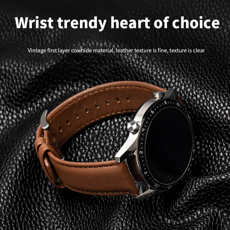 Кожаный ремешок ASLD подходит для часов Huawei