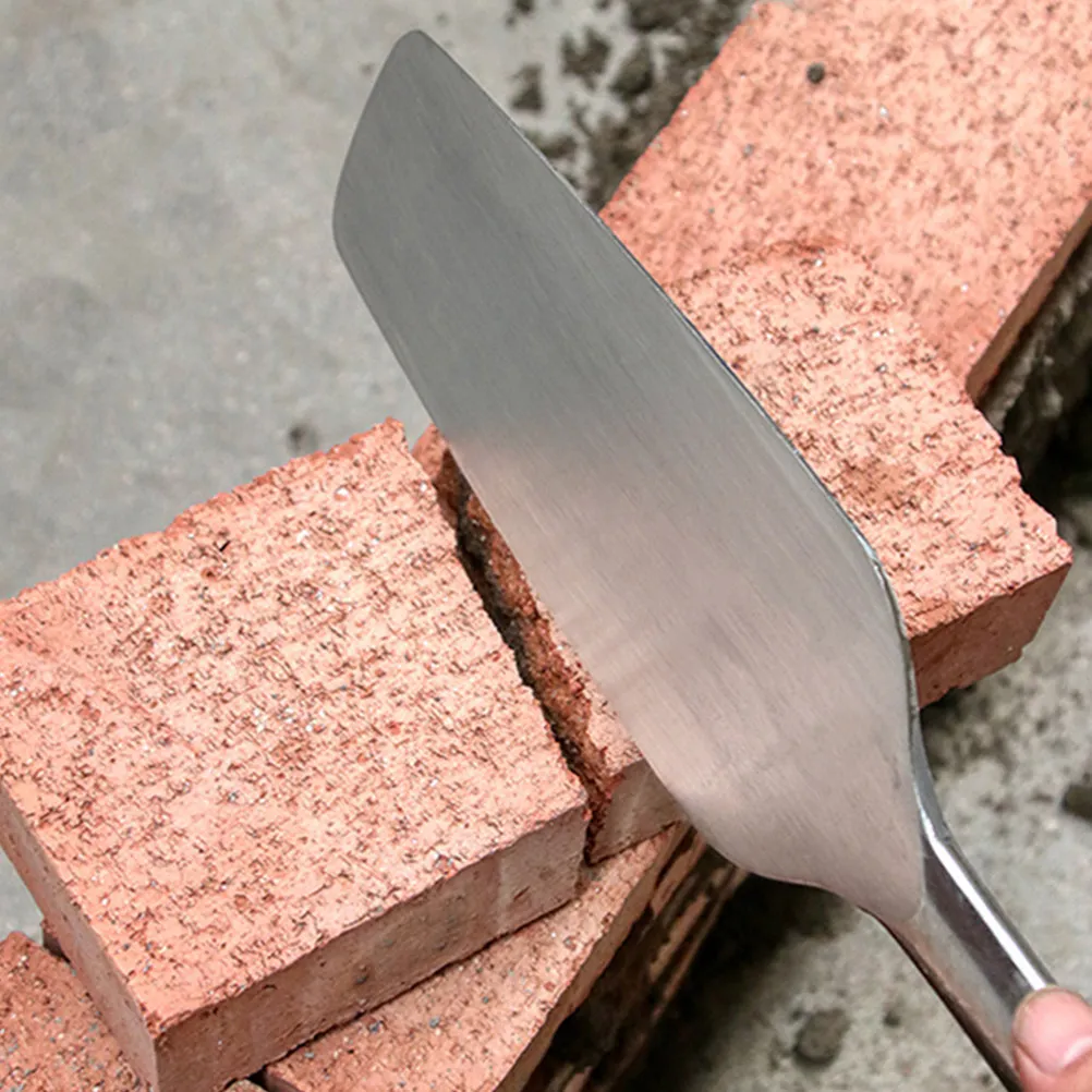 stainless-steel-brick-trowel-durable-one-piece-forged-construction-spatula-plaster-putty-cutter-gauging-trowel