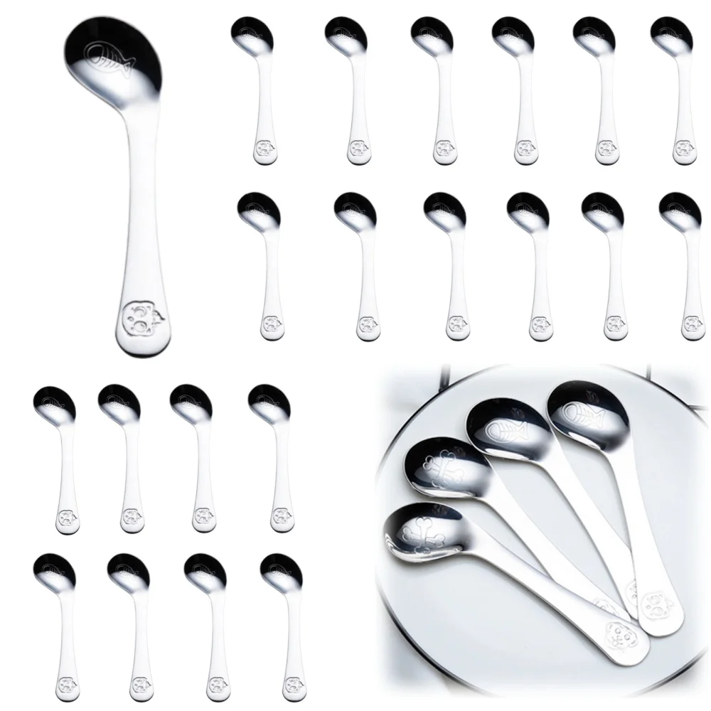 الفولاذ المقاوم للصدأ الطفل تناول الكوع التدريب ملعقة الكرتون نمط الإبداعية الطفل ممارسة ملعقة