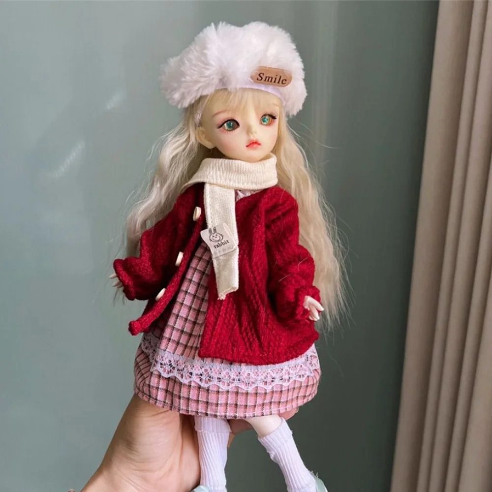 Solo ropa para muñecas para muñecas BJD de 30cm, conjunto de traje de moda, bonito vestido, sombrero, juguete para regalo para niñas, accesorios para muñecas, sin zapatos, 1/6