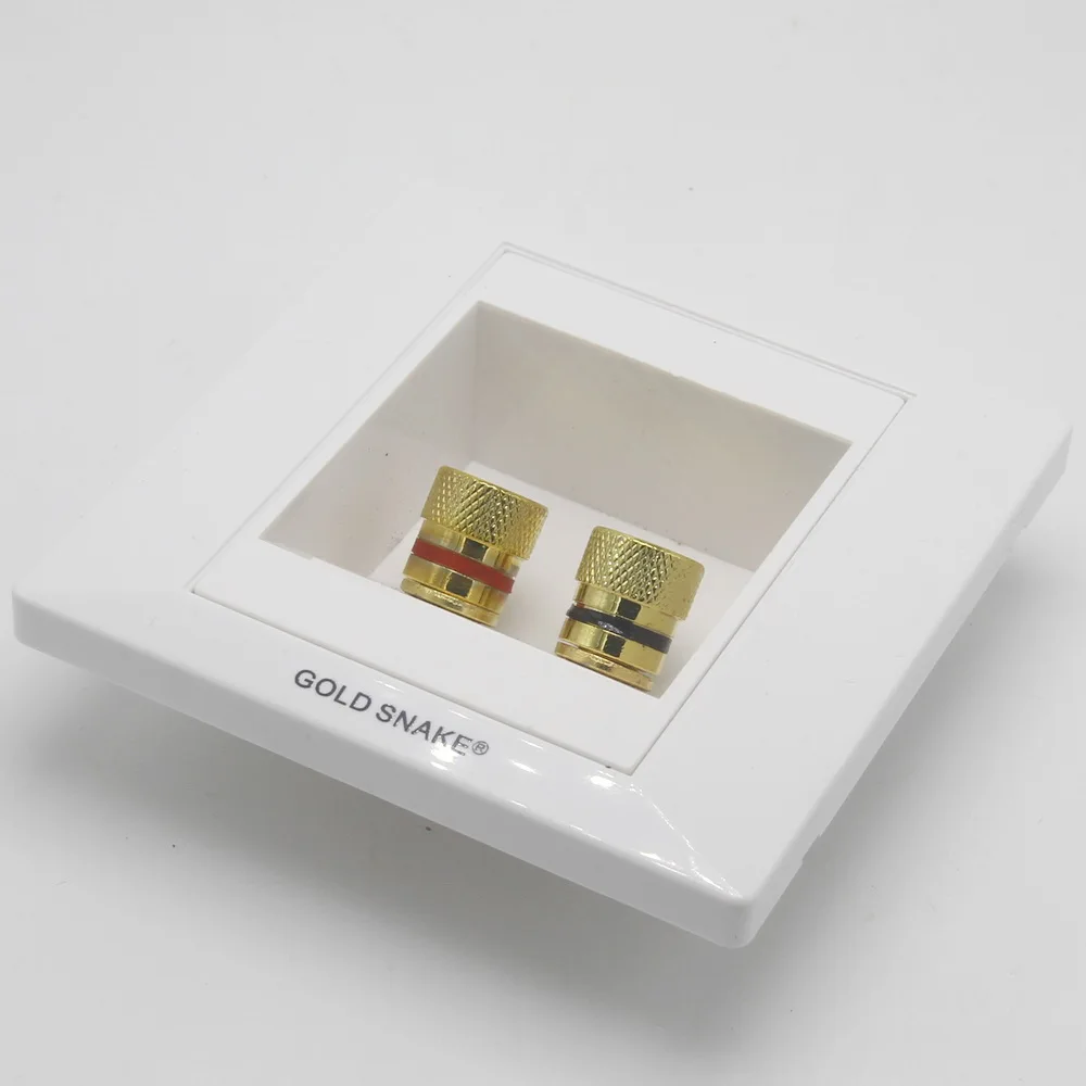 Two Position Speaker Panel 4mm Banana Socket Gold Plated Terminal Speaker Box Audio Panel Socket Outlet