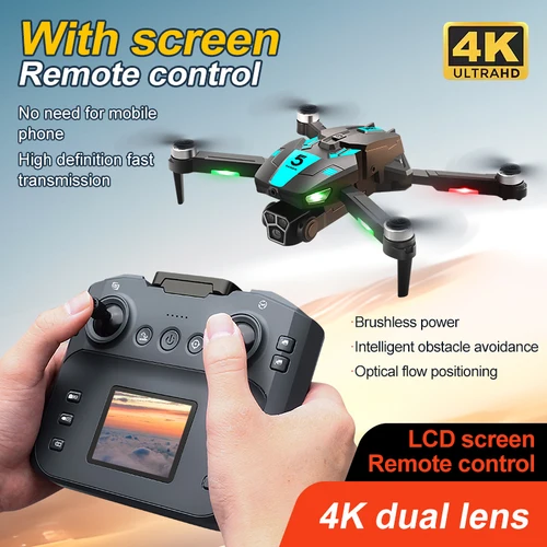 M5s FPV ドローン カメラ付き プロフェッショナル 4K HD 3 カメラ ブラシレスモーター RC クアッドコプター 4 面障害物回避折りたたみドローン