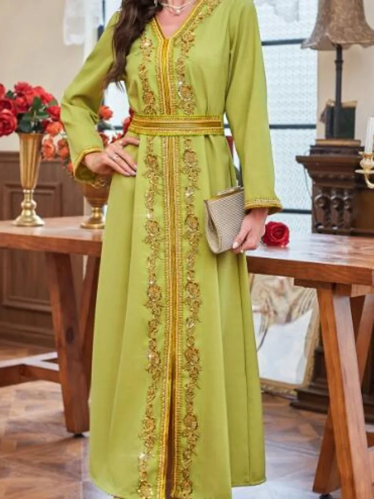 Eid Party Abaya Dress for Women Arab Muslim Morocco Caftan Robe Abayas Diamond Long Dresses Robe Woman Elbise Ramadan Vestidos