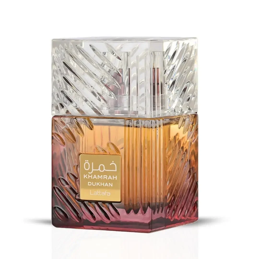 عطر Khamrah Dukhan من Lattafa للجنسين EDP 3.3 / 3.4 أونصة جديد في صندوق رائحة زهور تدوم طويلاً أفضل هدية