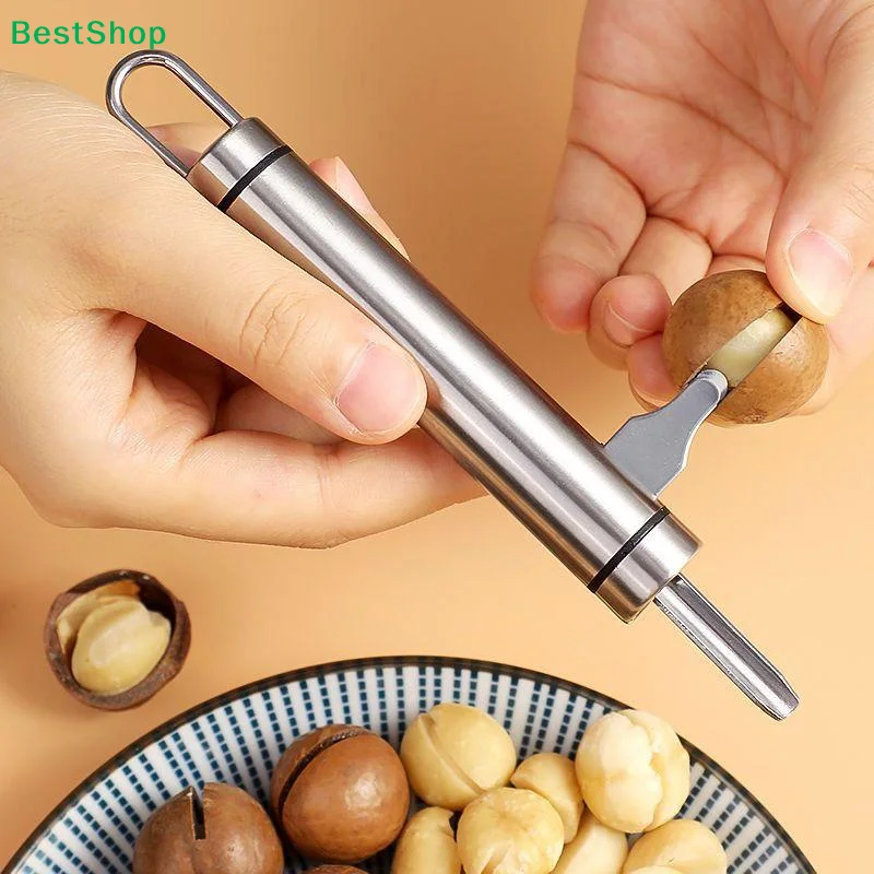 〔R〕〔EVA〕Multifunctional Nut Cracker Tool - Stainless Steel Opener for Macadamia Nuts and Other Hard Shells