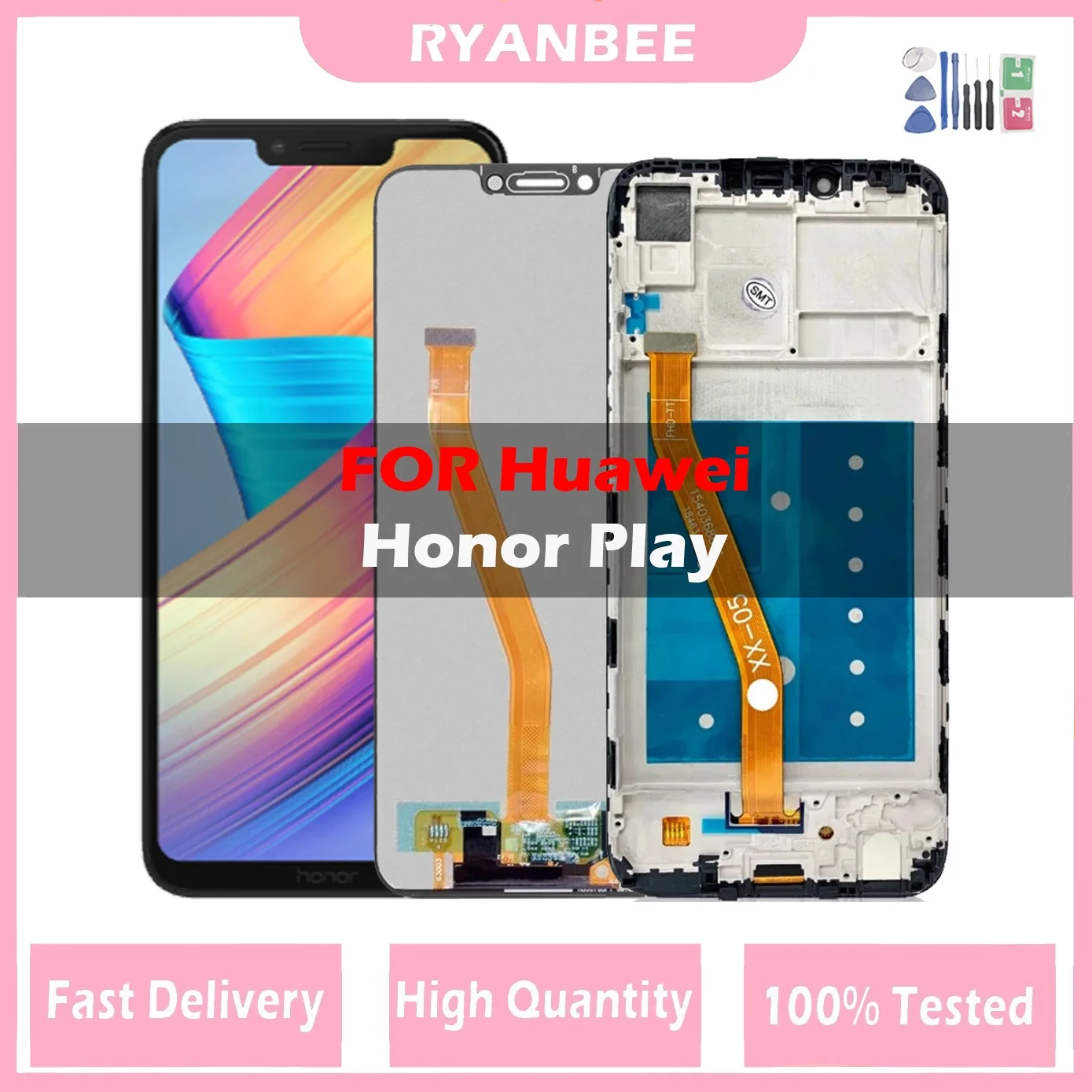 

6.3" Original LCD For Huawei Honor Play LCD Display Screen Touch Panel Digitizer For honor play COR-L29 COR-AL00 LCD With Frame