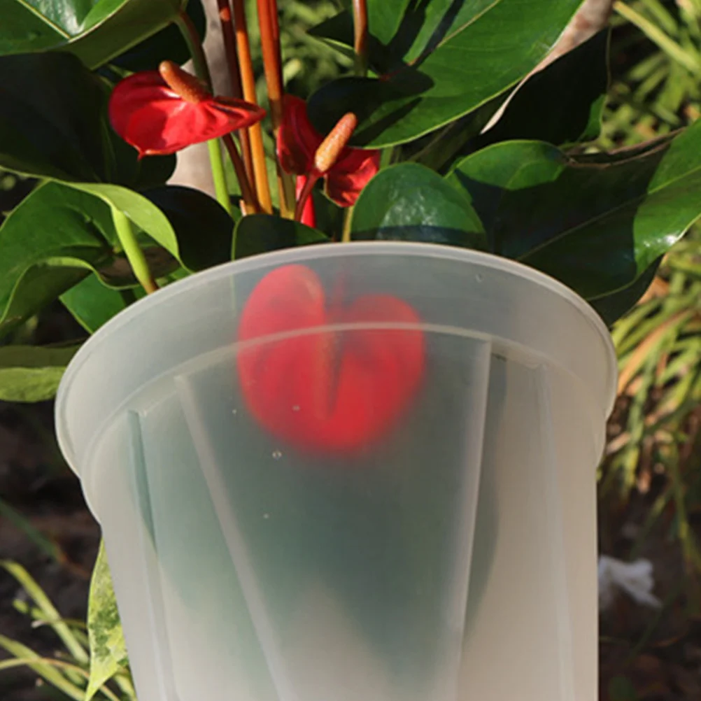 10 pçs vaso de flores transparente vasos de drenagem casa plantas orquídea claro berçário cacto translúcido