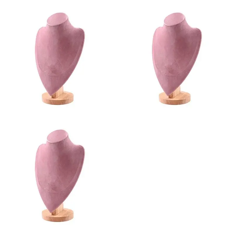 

【NOW SAVE】3X подставка для ювелирных изделий, подвеска, серьги, ожерелье, манекен для магазина, витрина, декор, деревянная основа, держатель для цепи B