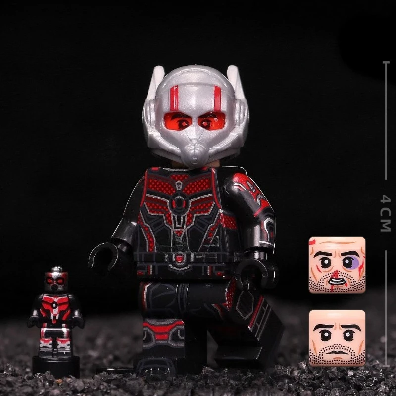 Figurines de film The Avengers, 4cm, modèle périphérique Ant-Man Wasp, blocs de construction à assembler, décoration de bureau, ornements, cadeaux, jouets