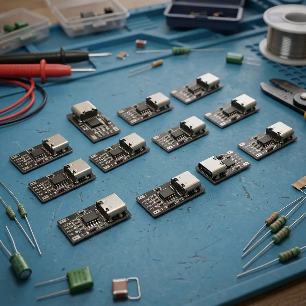 10Pcs USB Fast Charging Trigger Module 9V 12V 15V 20V Output, 5A Boost Voltage Converter For Router Modem