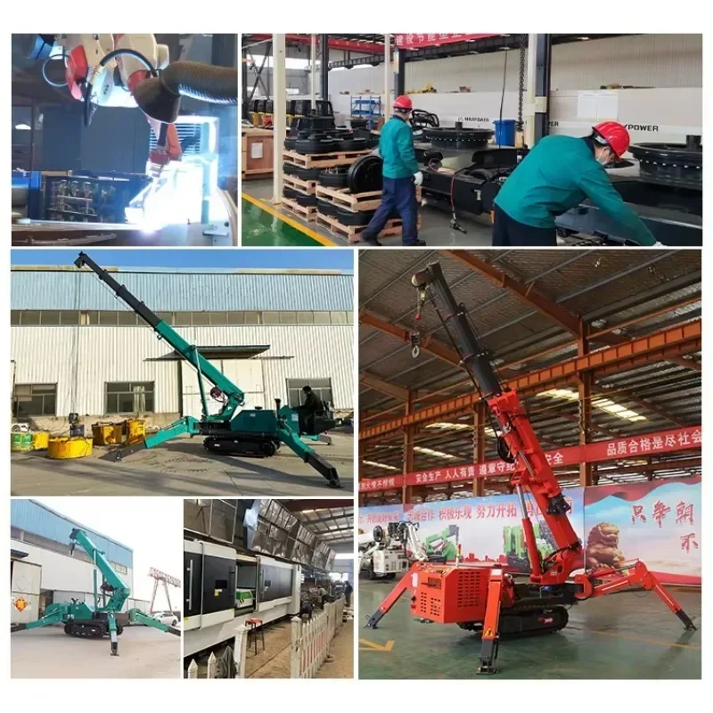 

Building Purpose Roof Spider Crane Small Crawler Cranes Mini Folding Mobile Cranes With Wholesale Prices Hot Sale Africa