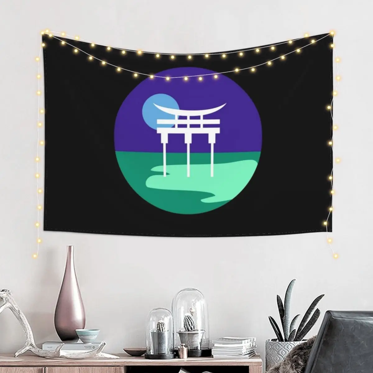 Japanese Torii Gate Landscape Vincian mlm. Gay Male Pride Tapestry Outdoor Decor Kawaii Room Decor Wall Deco Tapestry