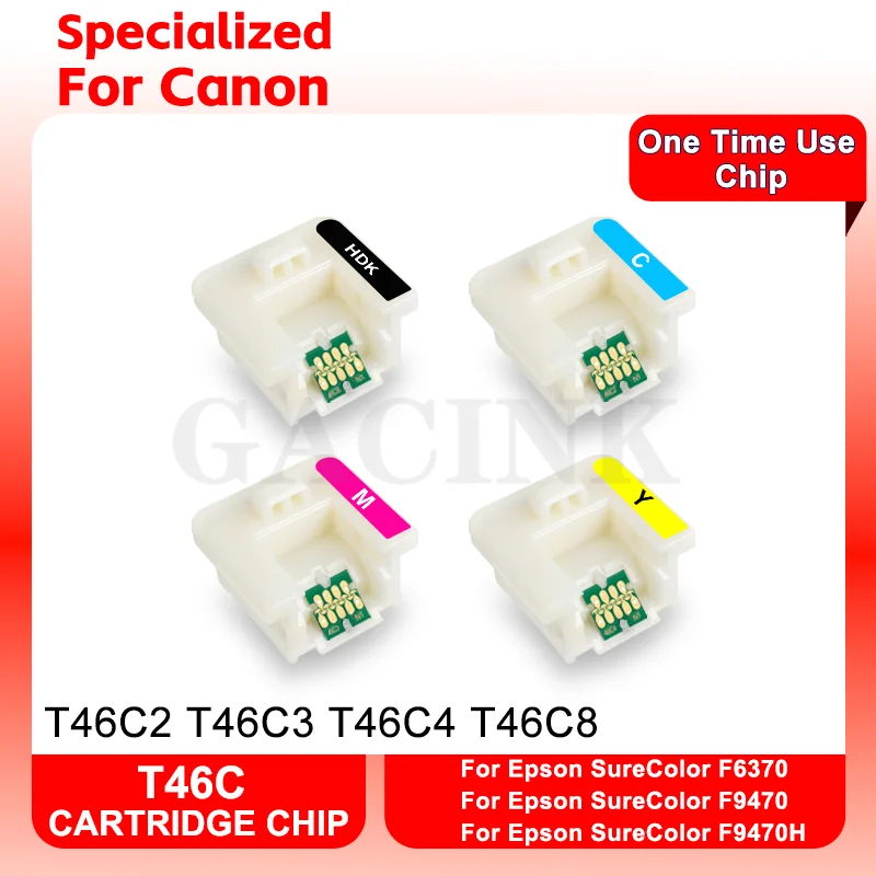 

T46C T46C2 T46C3 T46C4 T46C8 Cartridge Chip For Serial NO.6-10 For Epson SureColor SC-F6370 SC-F9470 SC-F9470H F6370 F9470 Chip