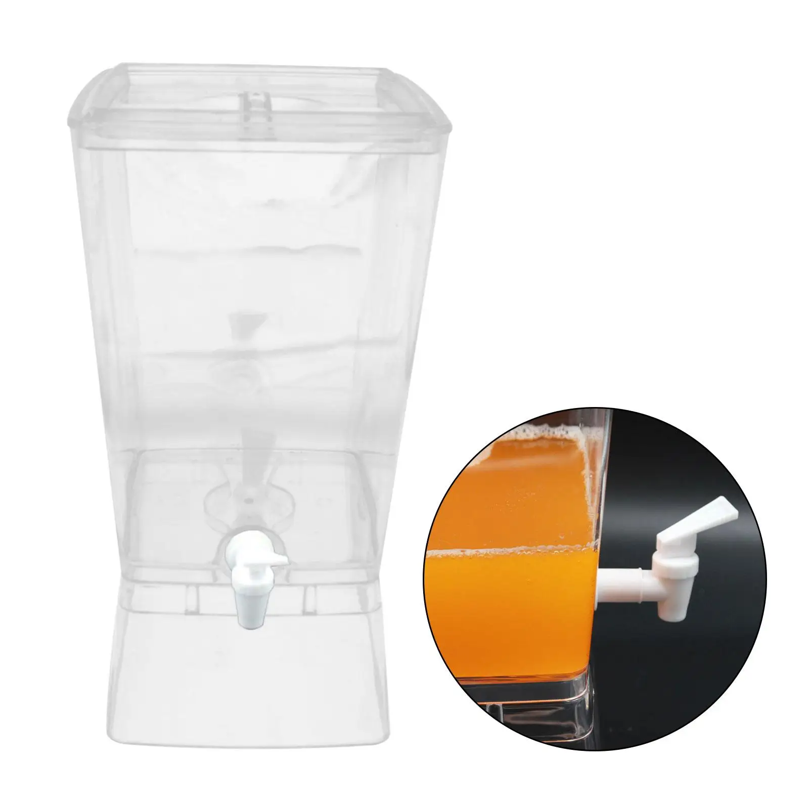 

Beverage Dispenser Transparent Iced Juice Container with Spigot Drink Container