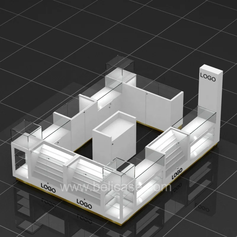 custom，Modern Design Cell Phone Kiosk Cell Phone Accessory Display Showcase Wood Mobile Counter Mall Kiosk