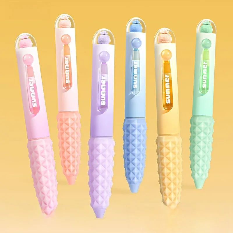 2Sets 8/12Pcs Cute Chubby Click Gel Pens, Smooth Portable Exam Pens, Stylish Stationery for School Office Back‑to‑School