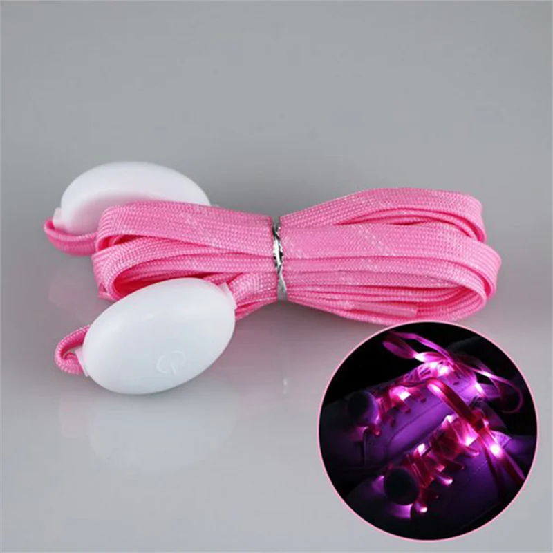 120 cm LED Sport Lichtgevende Schoenveters Glow Schoen Snaren Ronde Flitslicht Schoenveters Batterijen LED Lui Veters Party Decor