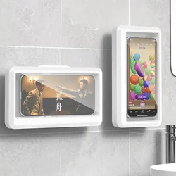 Adjustable Waterproof Shower Phone Holder Telescoping Arm Rotation Angle Mount for Bathroom Kitchen Wall Bracket Stand