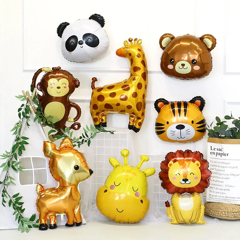 Ballon Aluminium Jungle Safari 61 Cm – Hippopotame – Pour Anniversaire Enfant – Déco Fête