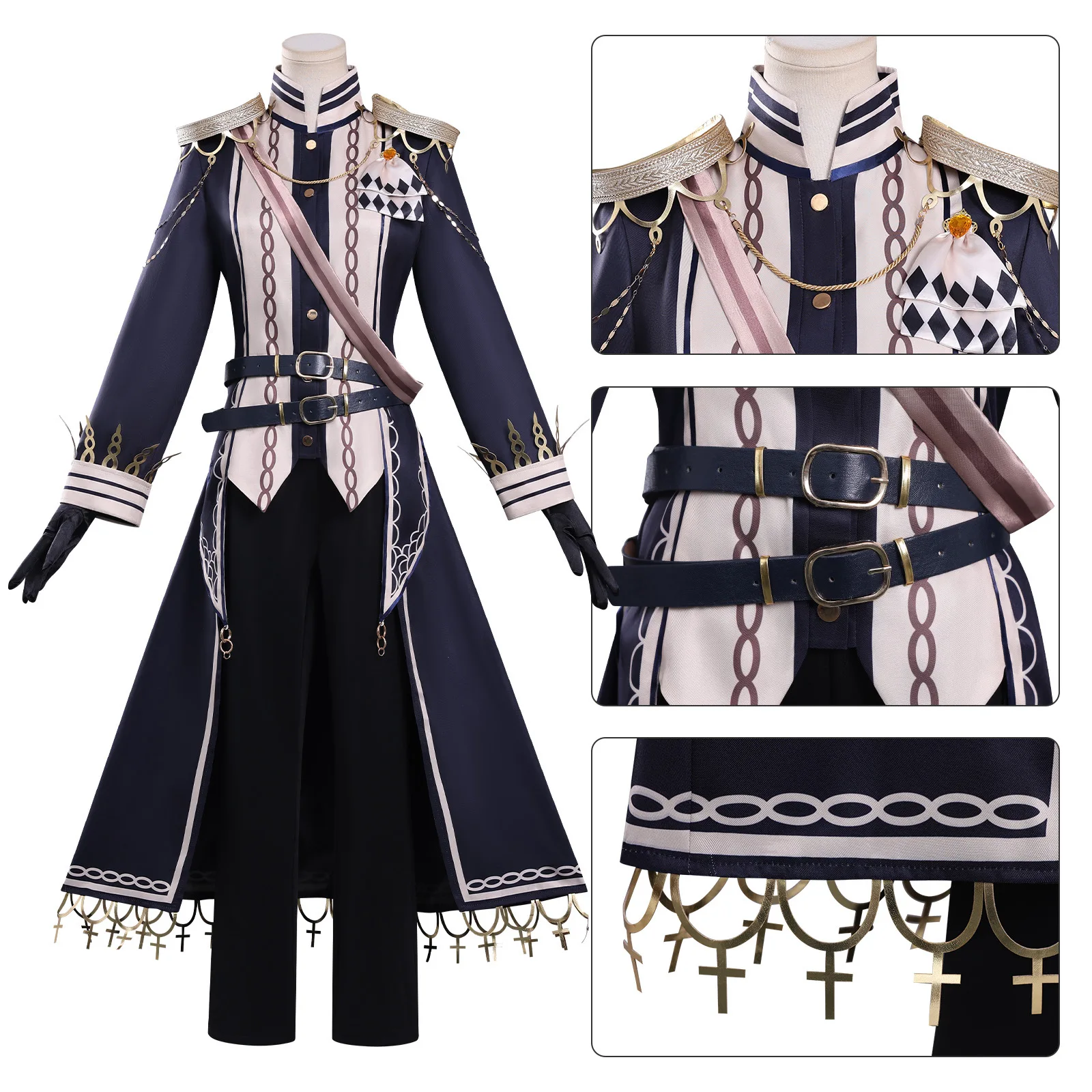

New Hasumi Reia Cosplay Costume Anime Game Magical Girl Witch Trial Coat headwear gloves props Halloween Christmas suit