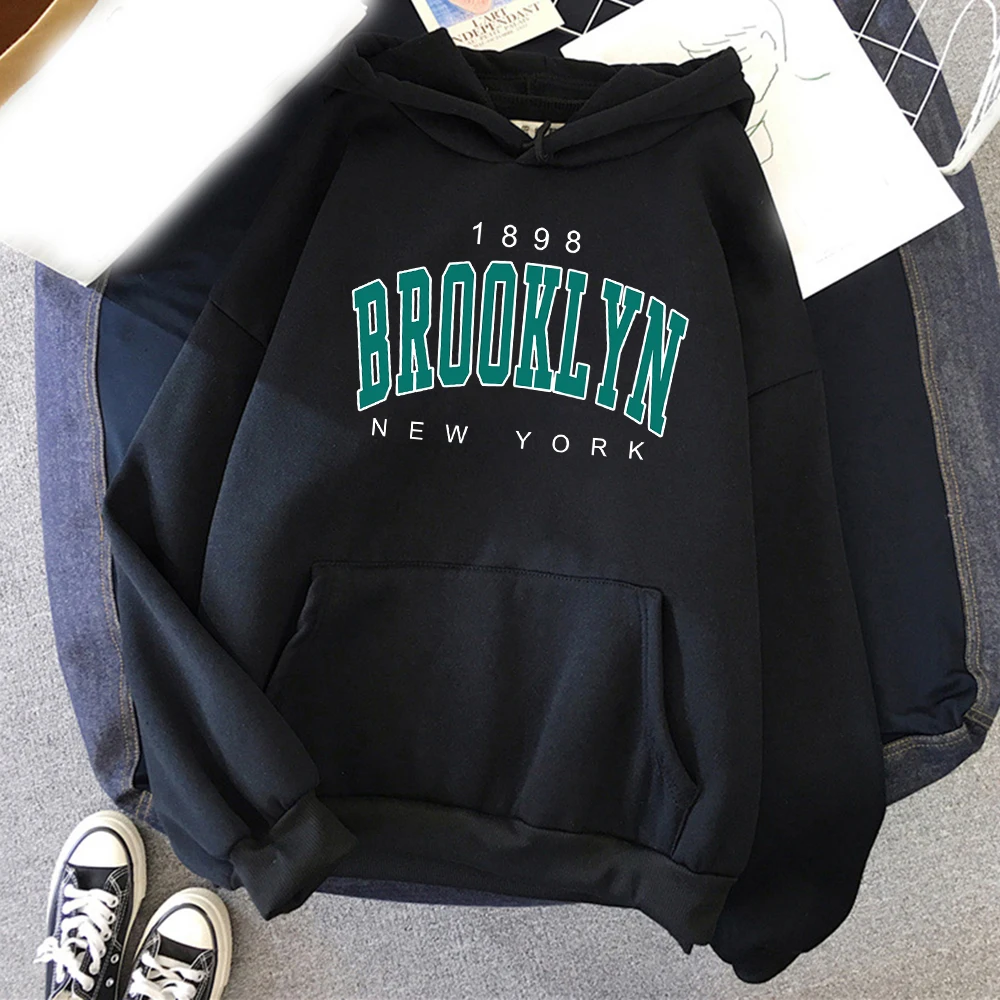 Fashion 1898 Brooklyn New York Hoodies Printed Men Woman Hoodie Hooded Sweatshirts Harajuku Pullovers Unisex Tracksuits Clothing