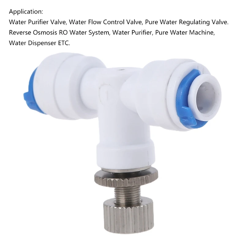 Manguera 1/4" Ajuste flujo agua RO para regulador válvula Control flujo agua para válvula C