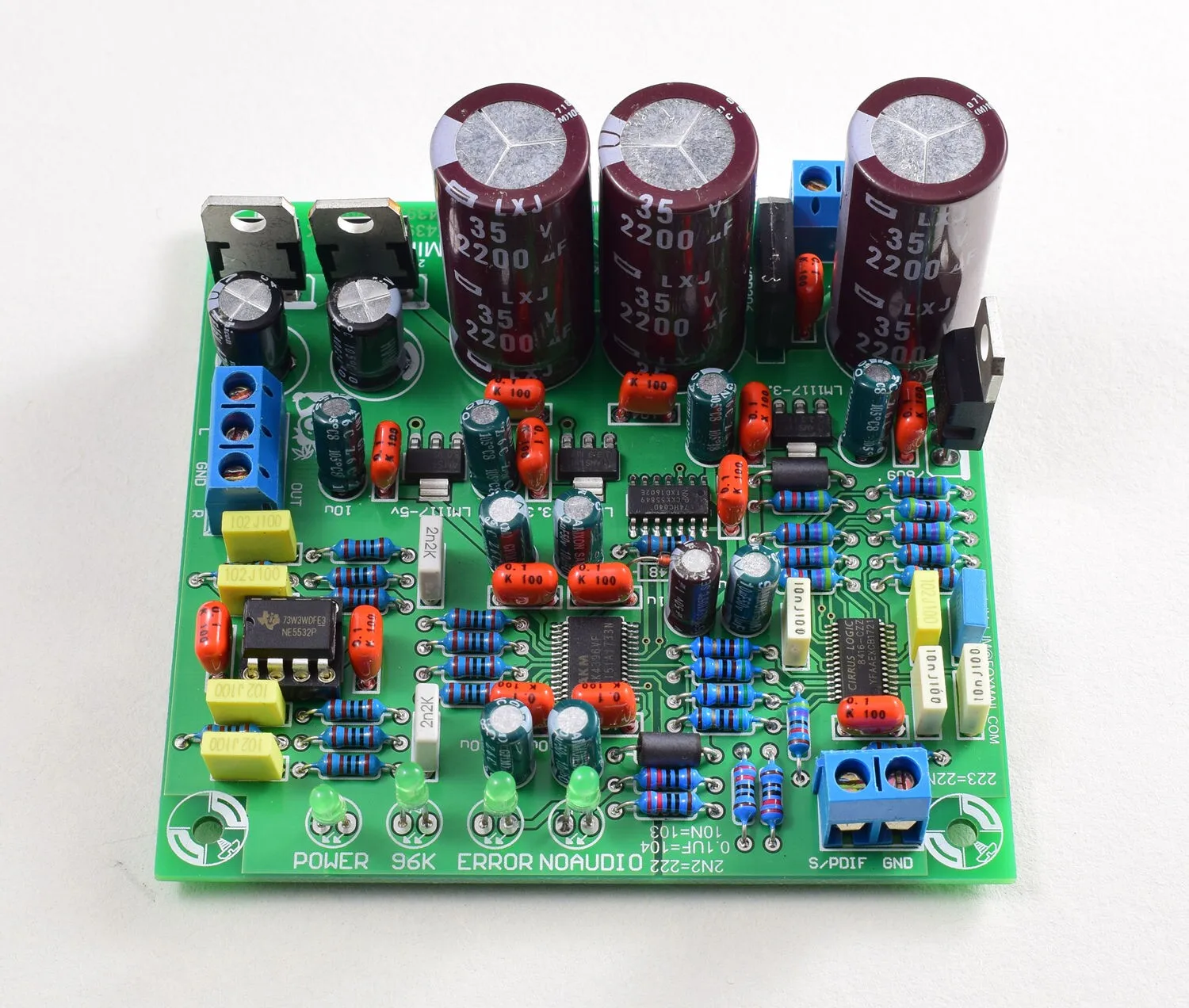 AK4396 DAC Decoder Board, 24Bit/192KHz HiFi Audio DAC, Patch Parts, Chip Pre-soldered