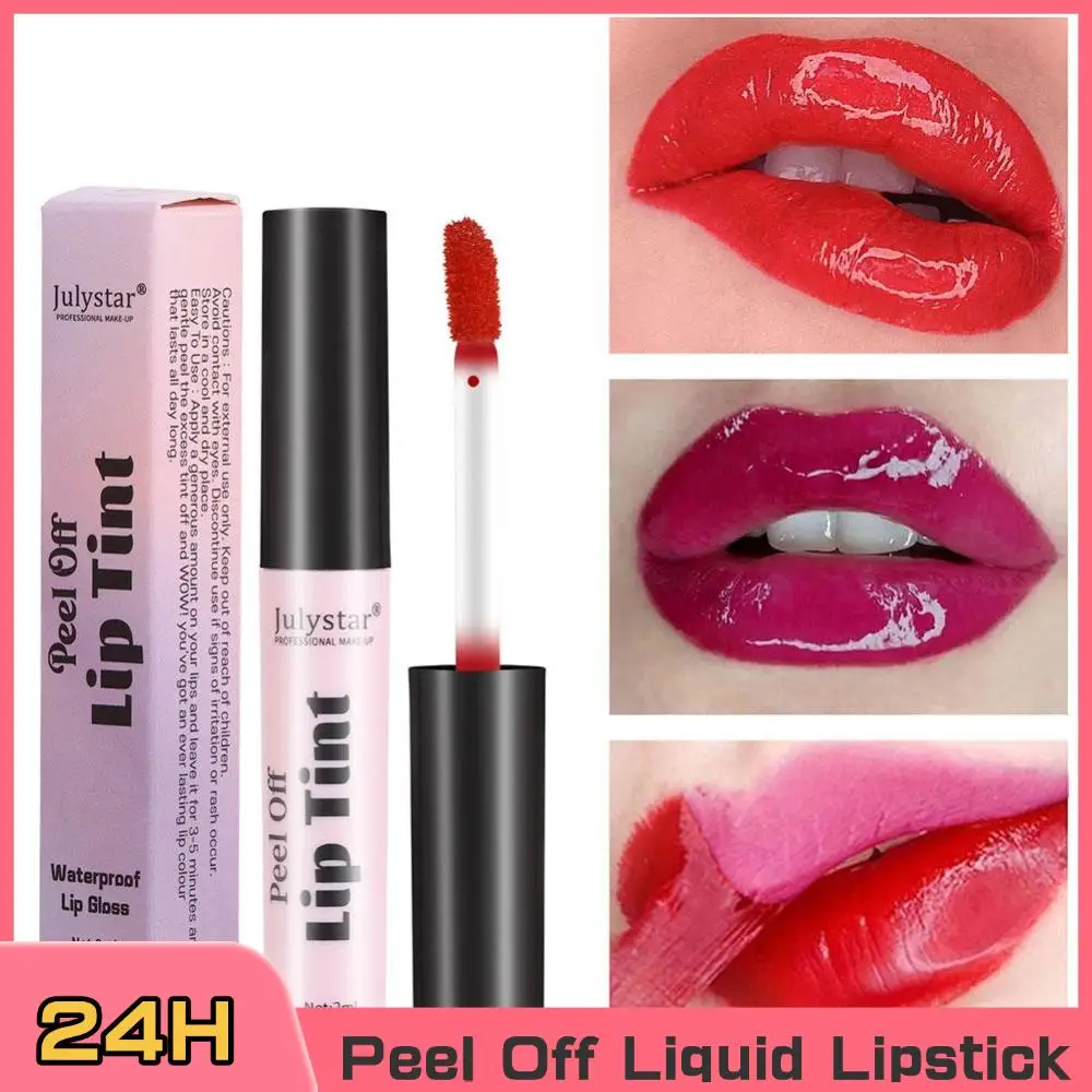 6 Colors Peel Off Liquid Lipstick Waterproof Longlasting LipGloss Mask Moisturizer Tear Pull Lip Lint Cosmetic Makeup Maquillage