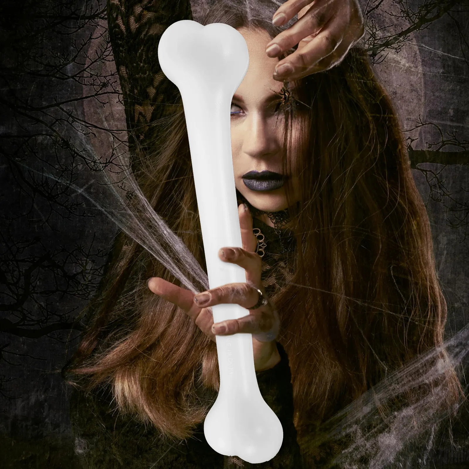 

Большой декоративный костяной декор из безопасного пластика без запаха для Хэллоуина, розыгрышей, вечеринок, украшения дома, имитация костей