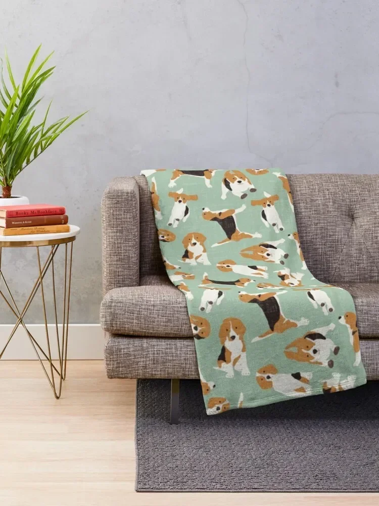 beagle scatter mint Throw Blanket for winter Thermal for sofa Blankets