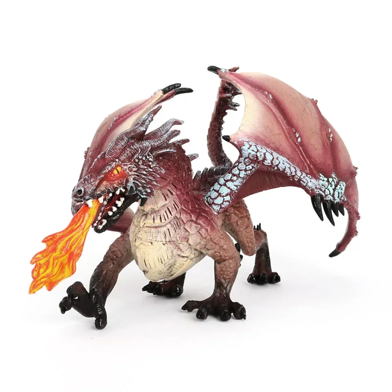 Realistic Dinosaur Model Toys for Children with Ancient Mythical Creatures, Spitting Fire Magic Dragon and Flying Dragon Toys