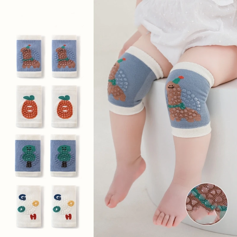 

Baby Knee Pads Socks Set for Girls Boys Summer Solid Color Anti Slip Socks Kid Crawling Safety Floor Sock Leg Knee Protector